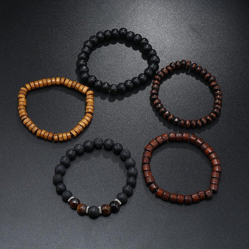 JAVMOO Gothic Bracelet Adjustable Punk Braided Leather Multilayer Grunge Set Bracelets Emo Metal Cuff Wrap Bangles Meaningful Gift - Image 4